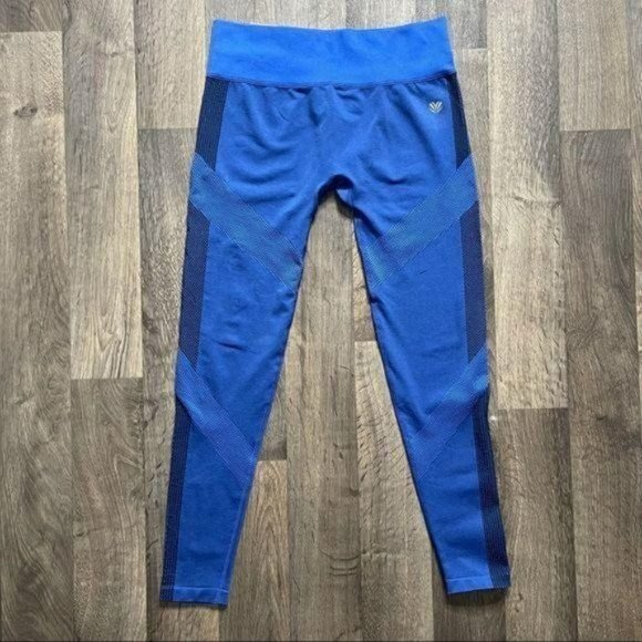 Forever 21 Royal Blue Yoga Pants Seamless Work out Leggings size S, M - Picture 4 of 9